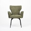 Cotton Fabric Dining Chair in Green Colour