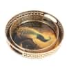 Peacock Serving Tray Set Of 2 In Black Colour