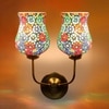 Devansh Metal Electric Wall Light in Gold Colour with Multicolor Shade Count of 2 Lights