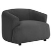 Morgen Boucle Fabric 1 Seater Sofa In  Dark Grey