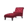 Knup Velvet Chaise Lounger in Maroon Colour