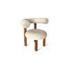 Westfield Sheesham Wood Mid Century Lounge Chair in Off White