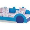 Beetle Engineered Wood Bed in Blue Colour