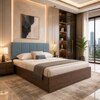 Yantra Engineered Wood Queen  Size Bed With Box Storage (Walnut Finish)