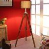 Albert Black Cotton Shade Floor Lamp