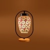 Devansh Multicolor Glass Wooden & Iron  Table Lamp -17 Inch Height  -Z