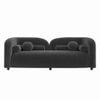 Homro Velvet 2 Seater Sofa in Dark Grey Colour