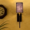 Devansh Metal Electric Wall Light in Black Colour with Blue Shade Count of 1 Light