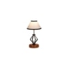 Lana Multicolor cotton Table lamp with Wood & Iron Base
