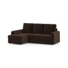 Apollo Compact Sofa (Colour : Dark Earth, Cushion : Hard, Back Type : High Back, Seating Capacity : Left Aligned 2 Seater + Left Aligned Chaise + Ottoman)