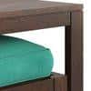 Avril Rectangular Solid Wood Coffee Table In Mango Walnut Finish and in Lagoon Green Colour
