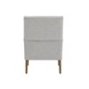 Leston Boucle Fabric Lounge Chair in White Colour
