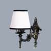 Devansh Metal Electric Wall Light in Antique Gold Colour with White & Black Shade Count of 1 Light