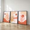 The Castle Decor Boho Abstract Botanical Wall Art Set of 3 Design 11 11x17 Inch