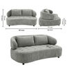 Henry Boucle 2 Seater Sofa in Grey  Color