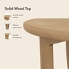 Kaya Solid Wood Side Table in Oak Finish
