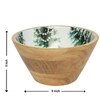 Ireka Home Evergreen Acacia Wood Bowl with Enamel – Serving Bowl