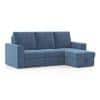 Kowloon Sectional Sofa Cum Bed with Storage Colour Baltic Blue premium chenille