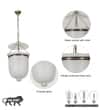 NOLAN Frosted White Glass and Brass Ceiling Pendant Light