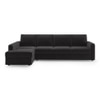 Apollo Compact Fabric Sectional Compact Sofa (Colour : Pebble Grey, Cushion : Hard, Back Type : Regular, Seating Capacity : Left Aligned 3 Seater + Left Aligned Chaise)