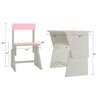 Utopia Extendable Toddler Study Desk and Chair Set in English Pink Colour