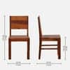 Noguchi Sheesham Wood Dining Chairs in Scratch Resistant Honey Oak Finish Set of 2