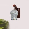Devansh Solid Wood Electric Wall Light in Brown Colour with Multi Shade Count of 1 Light