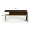 Taurley Engineered Wood Coffee Center Sofa Tea/Teapoy Console Table (Brown Maple & Beige)
