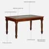 Rangrez Sheesham Wood 6 Seater Dining Set in Honey Oak Finish with Cushioned Chairs