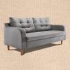 Ease Plus 3 Seater Wooden Sofa in Grey Colour