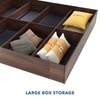 Lush Engineered Wood Queen  Size Bed With Box Storage (Walnut Finish)