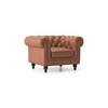 Winchester 1 Seater Luxury Italian Leather Sofa In Cognac