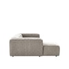 Elegantedge Wood Right Aligned 3-Seater With Upholstery Non Storage Sofas In Grey Colour