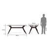 Wesley 6 Seater Dining Table In Dark Walnut Finish