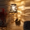 Devansh Metal Electric Wall Light in Gold Colour with Black Shade Count of 1 Light