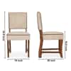 Globally Indian Sheesham Wood 8 Seater Dining Set With Upholstered Chairs Back And Seat In Beige Color