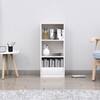 Hexa Engineered Wood Bookshelf Multipurpose Storage Rack in Frosty White Colour