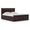 Fidora Solid Wood Queen Box Storge Bed In Mahogany Finish