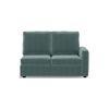 Apollo Compact Sofa (Colour : Dusty Turquoise Velvet, Cushion : Hard, Back Type : High Back, Seating Capacity : Left Aligned 2 Seater + Left Aligned Chaise)