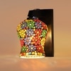 Devansh Solid Wood Electric Wall Light in Brown Colour with Multi Shade Count of 1 Light