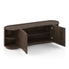 Torin Solid Wood TV Cabinet In Danish Walnut Finish