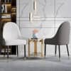 Danaja Accent Chair in Cream & Grey Colour Set 2 Solid Wood Accent Chair in Cream Colour