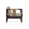 Cairo 1 Seater Wooden Sofa (Macadamia Brown)