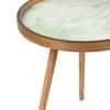 Grove Solid Wood Side Table in Forest Green Finish