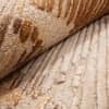 Beige Brown Abstract Wool Silk Shaped Rug Hand Tufted Area Rug for Living Room Bedroom 5x8