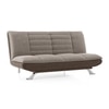 Edo 3 Seater Click Clack Sofa Cum Bed In Dual Tone Shitake Beige And Dachshund Brown Colour