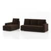 Apollo Sofa (Colour : Dark Earth, Cushion : Hard, Back Type : High Back, Seating Capacity : Left Aligned 3 Seater + Left Aligned Chaise)