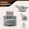 Helios Motorised Recliner Chair for with Rocking Revolving Premium Soft Suede Fabric 1 Seater Chair - Grey