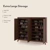 Webster 48 Pair Shoe Rack in Walnut Finish