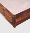 LotusSheesham Solid Wood King  Size Upholstered Bed With Box Storage (Provincial Teak Finish)